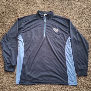 Fanatics Tennessee Titans 1/4 Zip Sweatshirt Size 3XL Blue